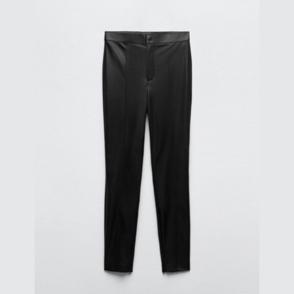 NWOT ZARA FAUX LEATHER LEGGINGS